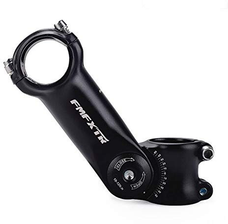 Potencia ajustable de la bicicleta ±60° hacia arriba o hacia abajo,-60~60 grados 120mm o 110mm Aumentar Bicicleta Horquilla Extensor Manillar Levante Abrazadera Adaptador MTB Carretera Fijo Engranaje