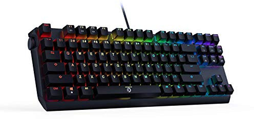 DREVO BladeMaster SE TKL 87 Tasti RGB Tastiera Meccanica Gaming 87 Keys QWERTY US Layout, Multi-Funzione, Cavo USB, Anti-Ghosting And NKRO, Interruttore Rossi