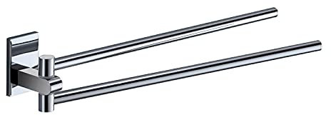 Gedy G-Singapore Handtuchhalter mit Gelenk, Farbe Chrom, Komponenten aus Edelstahl und Chrom, 2 Jahre Garantie, Maße 6 x 36 x 5,6 cm, Design R&S