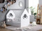 BDW Kinderbett 80x160cm MIT MATRAZE Haus Bettenhaus Hausbett Kinderzimmer Bett Kinder Kiefernholz Weiß