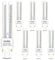 EXTRASTAR 2 Pines Bombillas LED PLC Tubo 2U,10W, 950Lm, Maiz G24, Blanco Cálido 3000K, No regulable Pack de 6