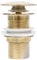 vidaXL Ablaufgarnitur ohne Überlauf 8cm Saitenhalter Pop Up Abfluss Ablaufventil Waschbecken Waschtisch Badezimmer Golden 6,4x6,4x9,1cm