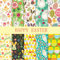 10 Stück Ostern Thema Baumwolle Stoff Ostern Bedruckte Baumwolle Stoff Frohe Ostern Stoff Bündel Ei Kaninchen Muster Ostern Thematisiert Dekoration Stoff Patchwork für DIY Ostern Party Ornamente