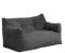 Bean Bag Chair Cover 4ft 2-seat Bean Bag Sofa Couch Cover No Filler Beanbag Chair Washable Thick Sofa Cotton Space-saving Furniture Living Room (Color : Grey, Size : Sofa cover)