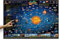 ORBIT GLOBES & MAPS Wandkarte Sonnensystem für Kinder, Deutsch im Poster-Format XXL 137 x 97 cm mit aufschlussreicher Legende zu allen 8 Planeten z.B Erde und Mars, Deko-Wandkarte für Kinderzimmer