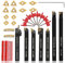 Joogto Indexable Lathe Turning Tool 21Pcs Kit 1/2'' 12mm Shank 7 Pcs Metal Lathe Tool Holder Set for Turning Grooving Threading Boring with 14 Pcs Carbide Inserts Turning Inserts Carbide Turning Tool