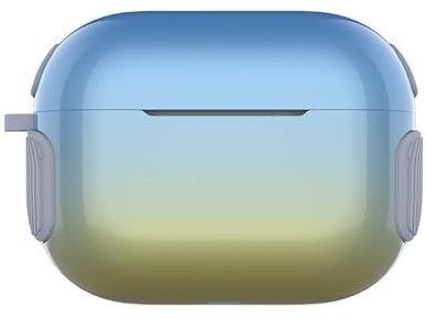 CasurvivePro Fundas para auriculares para AirPods Pro Funda PC+Silicona, 2 en 1 Fundas degradadas con mosquetón Apple AirPods Pro 1st Charging Case Cases