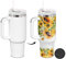 Stanley Dupe - Vaso de sublimación de 40 onzas con asa y tapa de popote, mango extraíble, doble pared de acero inoxidable aislado para transferencia de calor