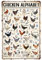 JOCASA Huhn Alphabet Vintage Metall Poster Bauernhof Schild Dekor-Retro Aluminium Metall Blechschild für Home Wall Decor, Küche Bauernhaus Land Bauernhof Scheune, Hühnerstall Outdoor Wandschilder