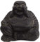 Teako Design Stonox Steinfigur Happy Buddha Tiruppur Geschenkidee, Buddhafigur für Garten, Frostbeständig, Handgefertigtes Gartenelement, Wetterfeste Steindekoration (20 x 11 x 20 cm)