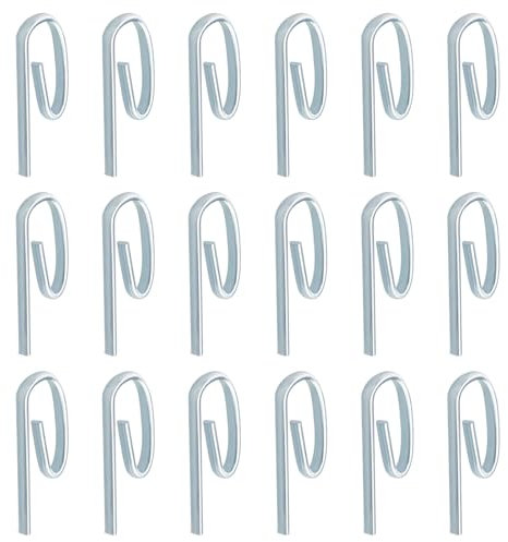 SG Store - Ganchos metálicos para cortina de puerta, 6 fuentes y ganchos deslizantes, barras de ventana, cortinas de ducha, cortinas decorativas, plateadas, 25 x 10 mm