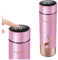 Cup Bouteille isotherme Coffee Smart 500 ml - Bouteille intelligente - Affichage de la température - Verre et bouteille pour l'extraction de jus (rose, taille unique)