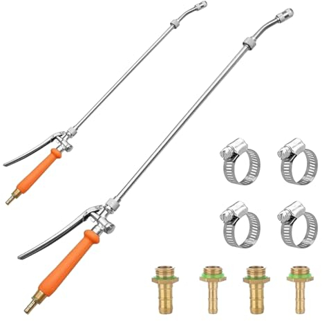 1er-Pack Hochdruckreiniger Sprühlanze, 29-Zoll-Sprühlanze, 3/8 & 1/4 Messingbarbener Universal-Sprühlanzenersatz, Lanze Dreckfräser für Gartenschlauch Auto Hausgarten Fensterreinigungsglas(1)