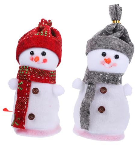 Warmhm 2stücke Figuren Süße Weihnachtsdeko Für Tisch Festtagsdekoration Farbenfrohe Apfel-schnäppchen Rot Und Braun Geschenkidee Für