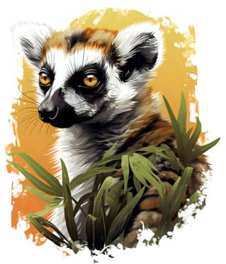 Notizbuch: Lemur Notizbuch | 6x9 Zoll DIN A5 | 100 Seiten liniert | Lemuren Notizheft | Lemur Tagebuch | Katta Schreibheft | Zootiere Geschenk