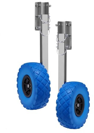 Treeisland Ruote posteriori, ruote gonfiabili, ruote per gonfiabili, in acciaio inox, portata fino a 150 kg