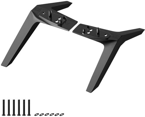 Maozhren Metal Legs for LG TV Stand, for LG 75 TV Legs 75UJ6500 75UJ6470 75UJ6470UC 75UJ657A 75UJ657AUB 75UJ6570A 75UJ6450 75UJ6450-UD 75UJ6520 75UN7370PUC MAM643664 MAM643869 AAN75791405 with Screw