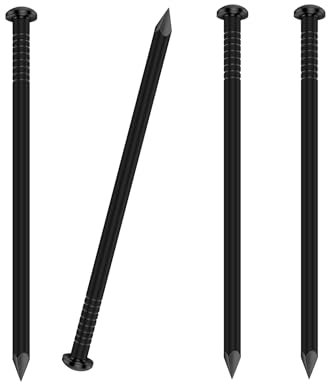 200 PCS Round Head Nails, 2 Inches Hardware Nail, Nails for Hanging Pictures, Wood Nails, Black Nails, Household Nails