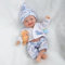 Miaio Reborn Silikon Babypuppe Junge 7 Zoll Puppe Mini Realistische Neugeborene Babypuppen Ganzkörper Stressabbau für Erwachsene Handgefertigt mit Fütterung & Badzubehör