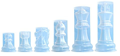 Zeizafa Set di scacchi stampi in silicone per giochi da tavolo stampi grandi scacchi stampo scacchi pezzo stampo in silicone per resina epossidica