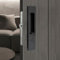 Hoconnie Serratura Porta Scorrevole Senza Chiave Serratura Porta a Scomparsa Maniglia Porta Scorrevole Incasso Serratura Della Porta 160mm (Nero)