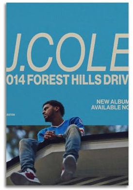 muegrbgs J Cole Poster, Wandkunst, Vintage-Poster, dekoratives Gemälde für Wohnzimmer, Schlafzimmer, elegantes ästhetisches Poster, 30 x 45 cm, ungerahmter Stil