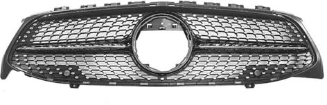ZSHYTWE Kühler Front Rippen Grill Für Mercedes Cla Klasse 20-23 C118 Coupe W118 GT Kühlergrill Schwarz Silber Front Stoßstange Grill(Diamonds-Black)