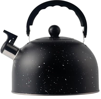 Whistling Kettle, Teapot Kettle, Loud Whistling Kettle, 2.5 Litre Kettle with Ergonomic Handle, Quick Boil Tea Maker, Safe Heat-resistant Base, Steel Kettle for Coffee Water and I