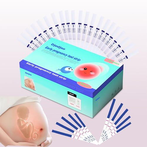 Striscia reattiva per test di gravidanza precoce Djedjeo (HCG25) e 25 X Urina, 25 mIU/ml per risultati rapidi e accurati, per test di gravidanza precoce a casa.