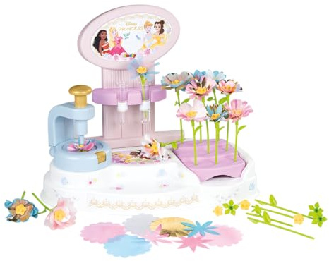 Smoby – Disney Princess Flower Market – Kreatives Blumen Bastelset mit 88 Zubehörteilen – Bastelspaß & Rollenspiel für Kinder ab 3 Jahren