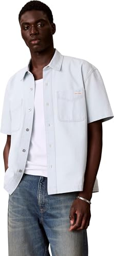 Calvin Klein Herren Short Sleeve Shirt Bleachout 205 Lv04rf712g Andere Hemden