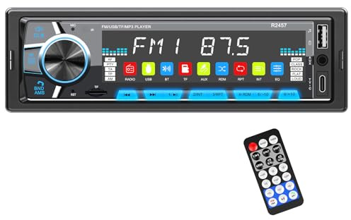 Autoradio 1DIN Bluetooth 5.0, CENXINY Auto Radio AUX-Eingänge/TF/SD