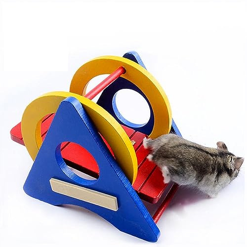 FUHAI-666 Haustierkäfig Pet Hamster Mäuse Eichhörnchen Schaukel Wippe Spielen Spielzeug Käfig Dekor Mehrschichtige Leiter Buntes