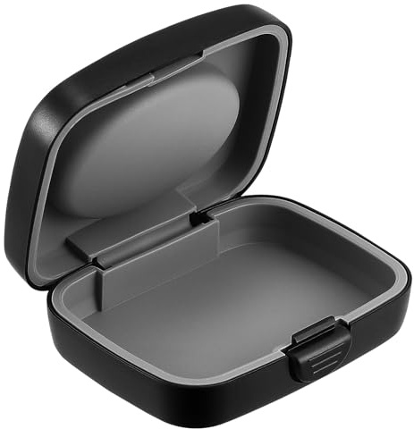 NOLITOY Hearing Aid Case Padded Storage Case with Zip for Travel Accessories | Abs and Pvc Shell, Organised Protective Interior, Handbag-Friendly Shape, For Earpieces Batteries Tools and Travel Storage