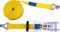 PETEX 43193719 Ratschenspanngurt 2-Teilig, 12 M, 50 mm, 2500/5000 Dan, Doppelspitzhaken, Ratsche 35 cm, Gelb