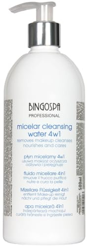 Entfernt das Make-up, reinigt und pflegt die Haut Mizellares Flussigkeit 4in1 500 ml BINGOSPA