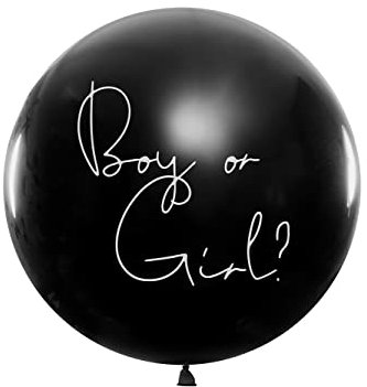 Riesenballon Boy or Girl 1m Riesen Gender Reveal Party Ballon mit Konfetti Latex Luftballon Junge