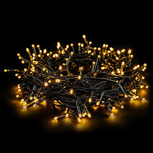 EMOS Catena luminosa LED Classic con timer | Luci di natale lunghezza di 18 m, 180 LED, 230 V con spina | Illuminazione d'atmosfera per interni ed esterni, Impermeabile IP44 | Colore: bianco caldo