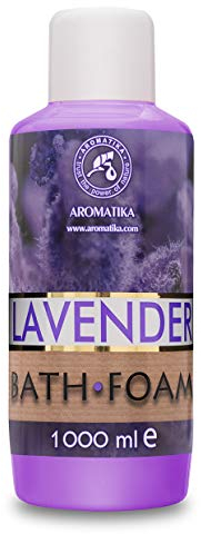 Badeschaum Lavendel 1000 ml - Badeschaum mit Ätherischem Lavendelöl - Aromatherapie Badewanne - Körperpflege - Baden - Badezusatz - Schaumbäder - Lavendel Aroma