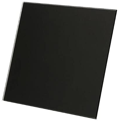 4 in / 100 mm Bathroom Fan - Extractor Fan for Bathroom and Kitchen - IPX 4 - Turbo with Timer (Black Glass Matt - TRAX)
