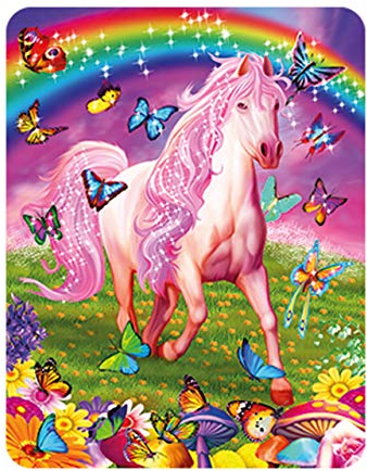 3D LiveLife Magnet - Rosa Pony Blenden von Deluxebase. Linsenförmige 3D Pferd Kühlschrankmagnet. Dekoration für Kinder und Erwachsene mit Kunstwerk lizenziert von bekannt Künstler, Michael Searle