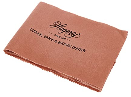 Hagerty Copper, Brass & Bronze Duster, speziell imprägniertes Poliertuch aus 100% Baumwolle für Kupfer, Bronze und Messing, reinigt sanft und gibt Glanz zurück