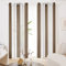 Deconovo Transparente Gardinen Wohnzimmer mit Ösen, Voile Ösenschals Boho Fensterschal Durchsichtig Nadelstreifen, 229x140 cm(HöhexBreite), Kaffe, 2er Set