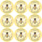 144 Personalised Honey Bee 30mm Glossy Stickers Home Crafting Gift Packaging Seal Labels
