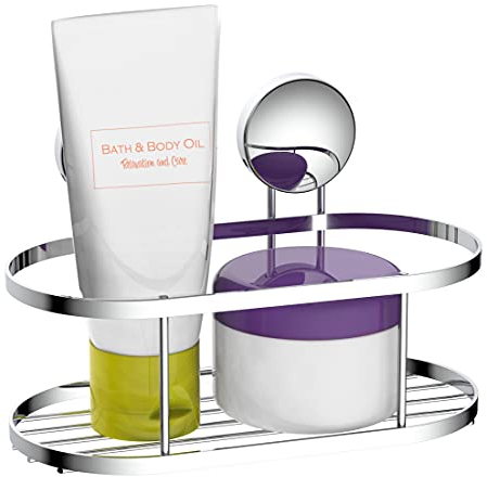 EISL BA0202 Duschablage ohne Bohren, Duschkorb zum Kleben, Dusch Ablageregal für Shampoo, Duschhalterung aus Edelstahl, Badablage, Shampoohalterung, Dusche Halterung, Chrom