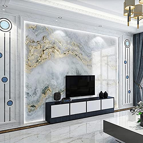 HGFHGD 3D salon mural bleu doré marbre TV fond papier peint décoration de la maison papier peint autocollant mural art mural
