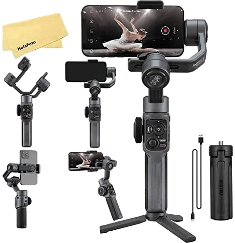 Zhiyun Smooth 5 Smartphone Gimbal Stabilizer for iPhone 13 Pro Max Mini 12 11 XS X XR 8 7 6 Plus Android Cell Phone, 3-Axis Phone Gimbal, Vlogging Stabilizer, YouTube TikTok Video