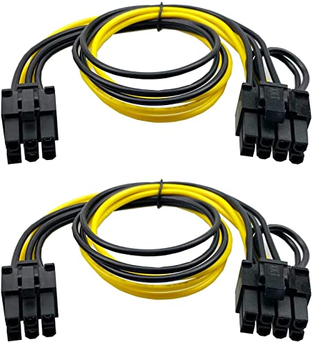 Hsthe Sea 2er Pack 6-Pin PCIe auf 8-Pin PCIe Adapter Stromkabel, PCIe Express (PCIE) Grafikkarte Stromkabel Adapter - 20cm
