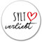 Huuraa Aufkleber Sylt verliebt Geschenk 10cm Sticker Sylt Geschenkidee