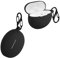 kwmobile Carcasa Compatible con Huawei Freebuds 5i Funda - Funda de Silicona antigolpes con mosquetón - Negro